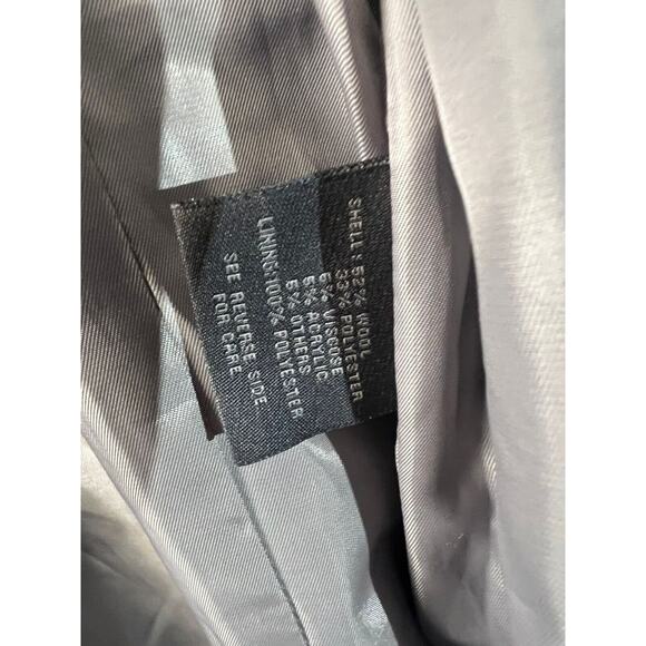 Steve Madden Wool Double Closure Toggle Button Gray Hooded Trench Coat Size M - Picture 7 of 10